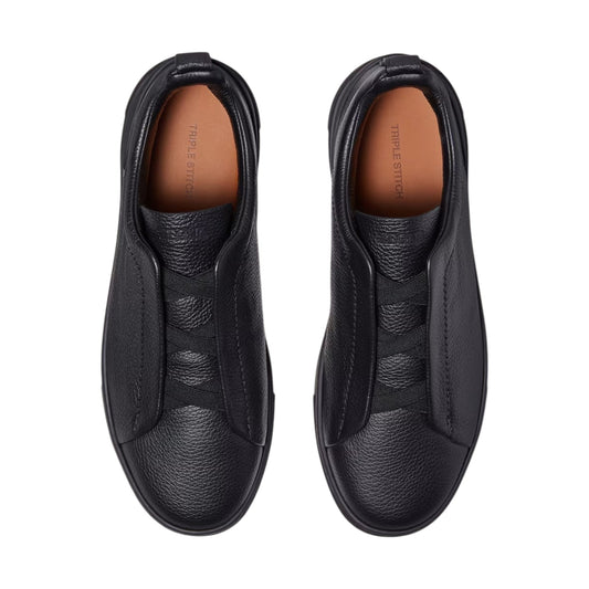 Black Leather Triple Stitch™ Sneakers