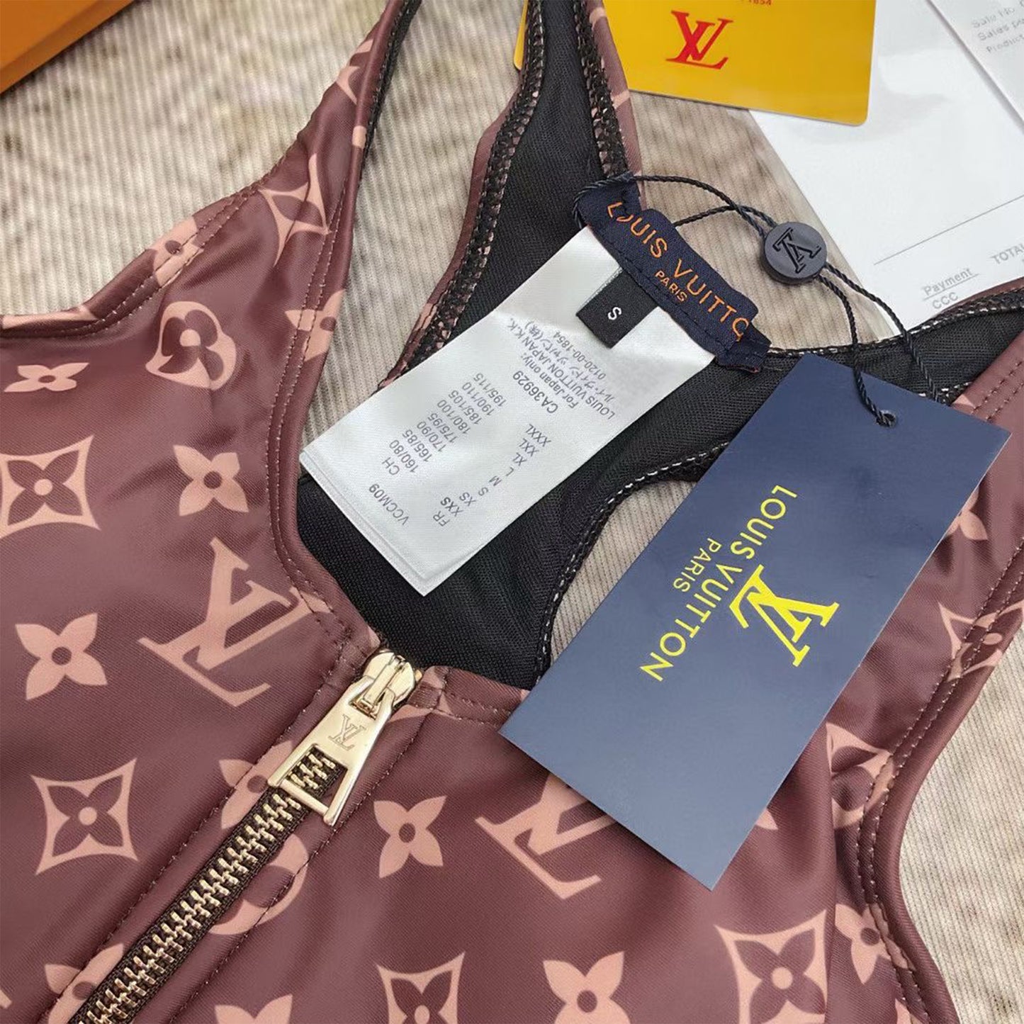 L.o.u.i.s V.u.i.t.t.o.n | Zip-up Monogram One-Piece Swimsuit