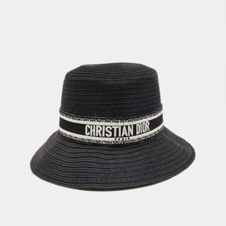 C.h.r.i.s.t.i.a.n D.i.o.r Signature Woven Bucket Hat - Triple Color Edition (White, Black, Beige)