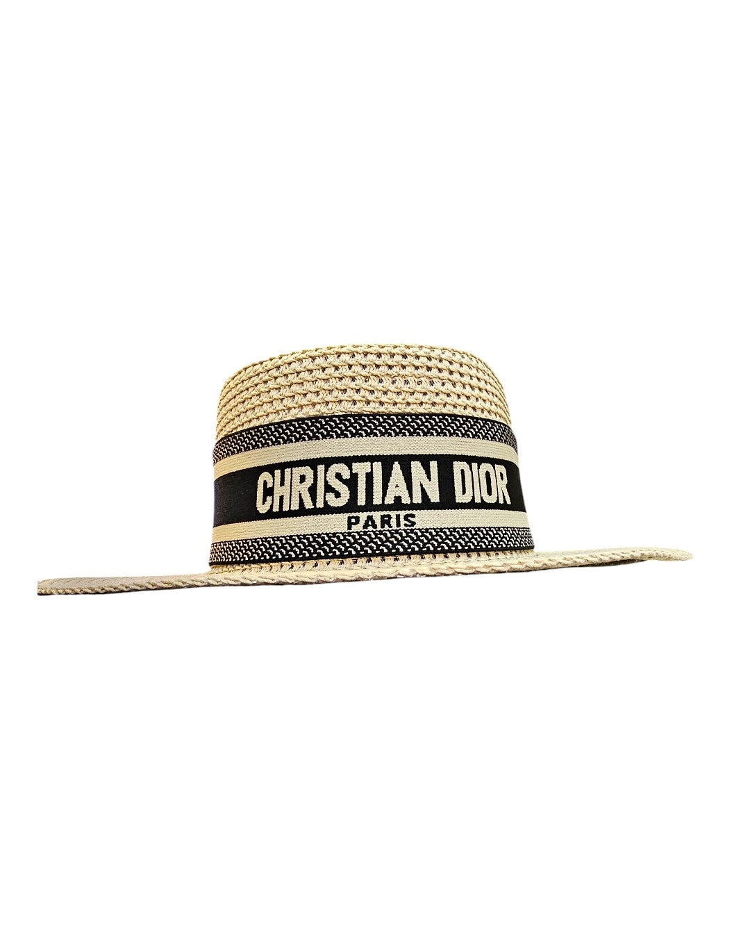 C.h.r.i.s.t.i.a.n  D.i.o.r  Luxury Straw Boater Hat