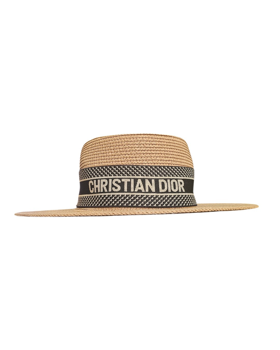 C.h.r.i.s.t.i.a.n  D.i.o.r  Luxury Straw Boater Hat
