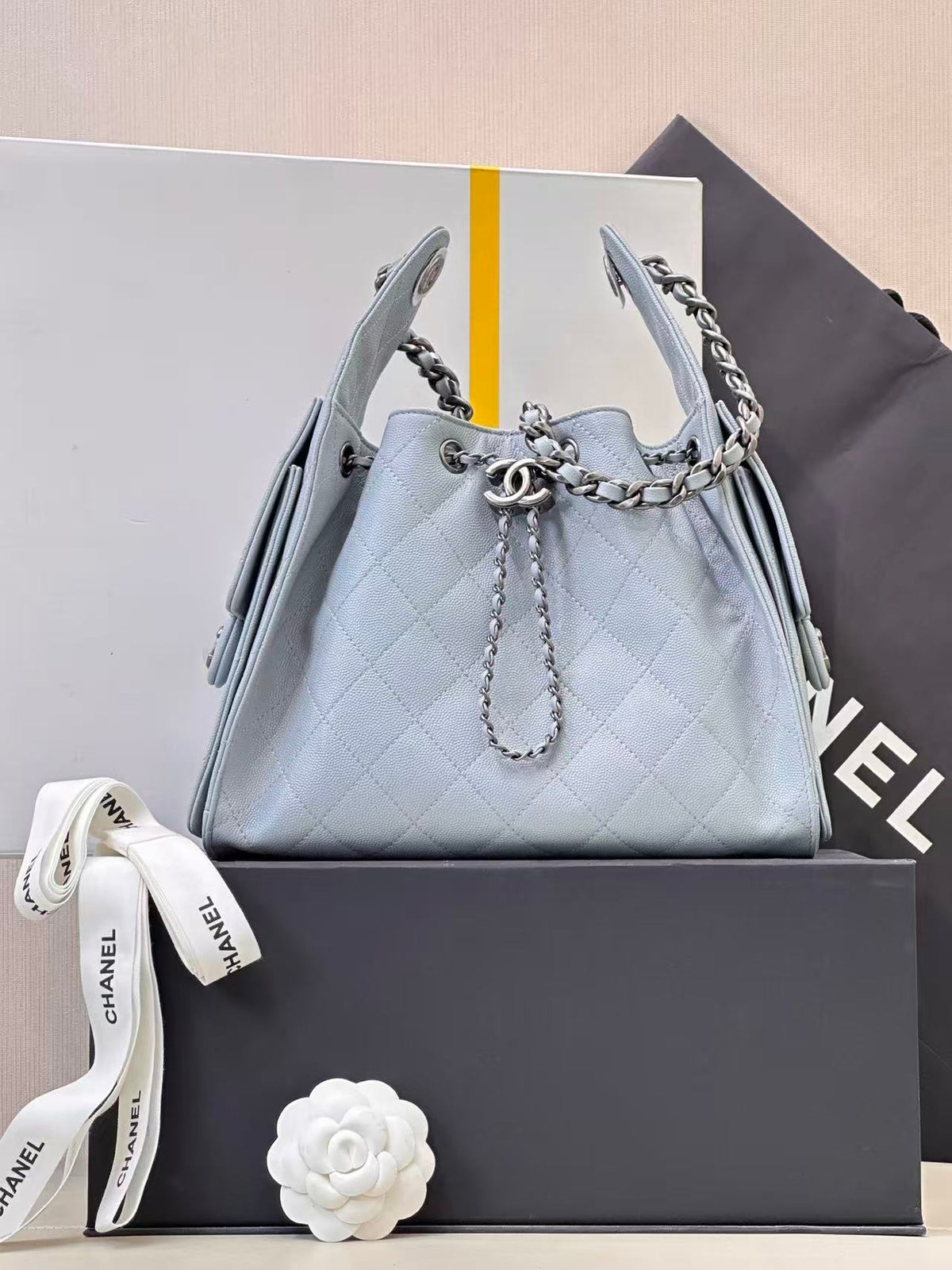C.H.A.N.E.L 25  Handbag Light Blue