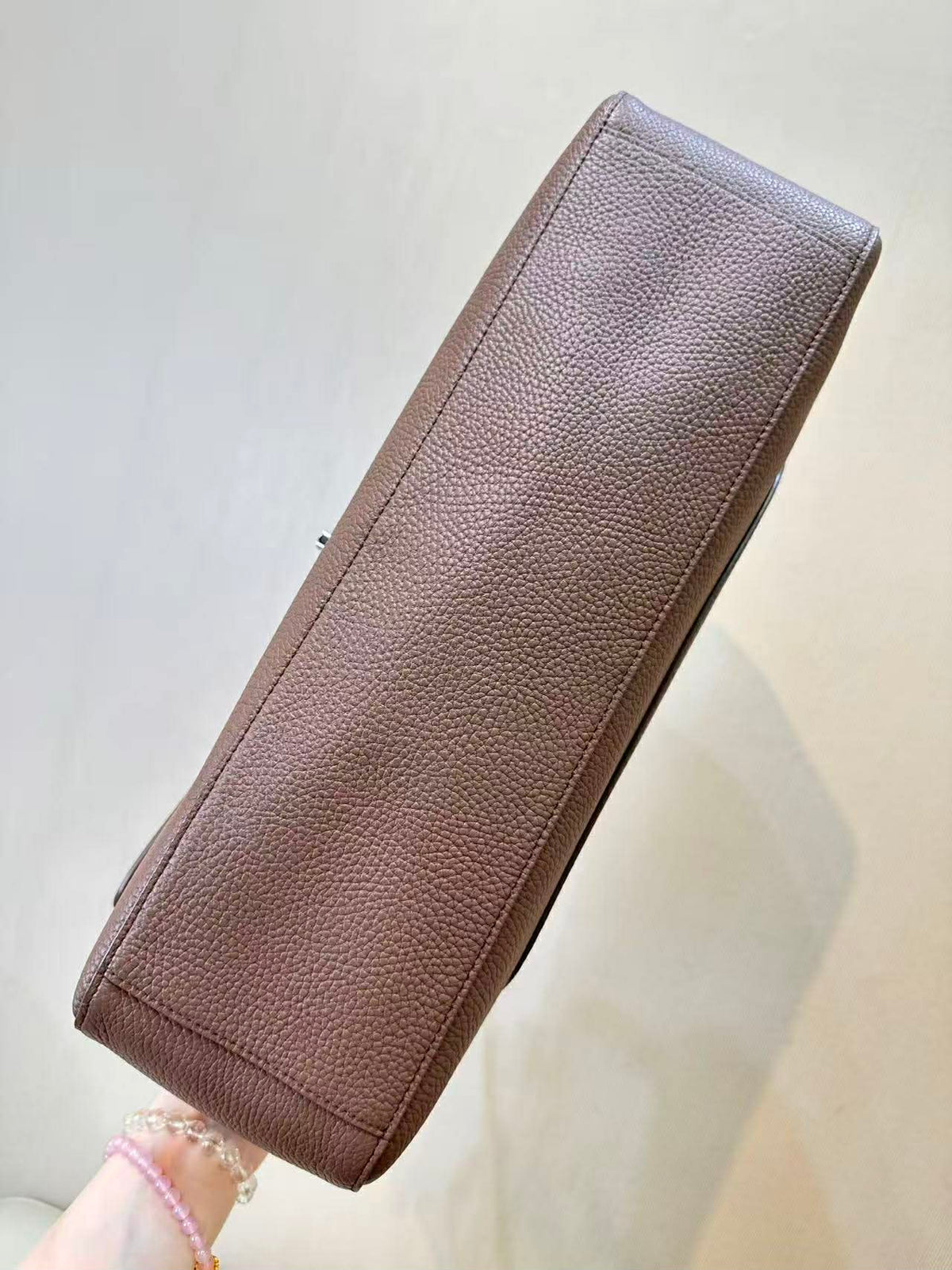 C.H.A.N.E.L Maxi Flap bag   Grained Calfskin & Gold & Silver-Tone Metal  Dark Khaki
