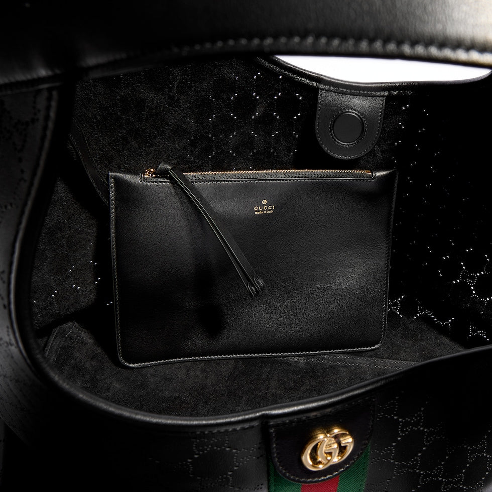 G.u.c.c.i Giglio tote bag GG leather