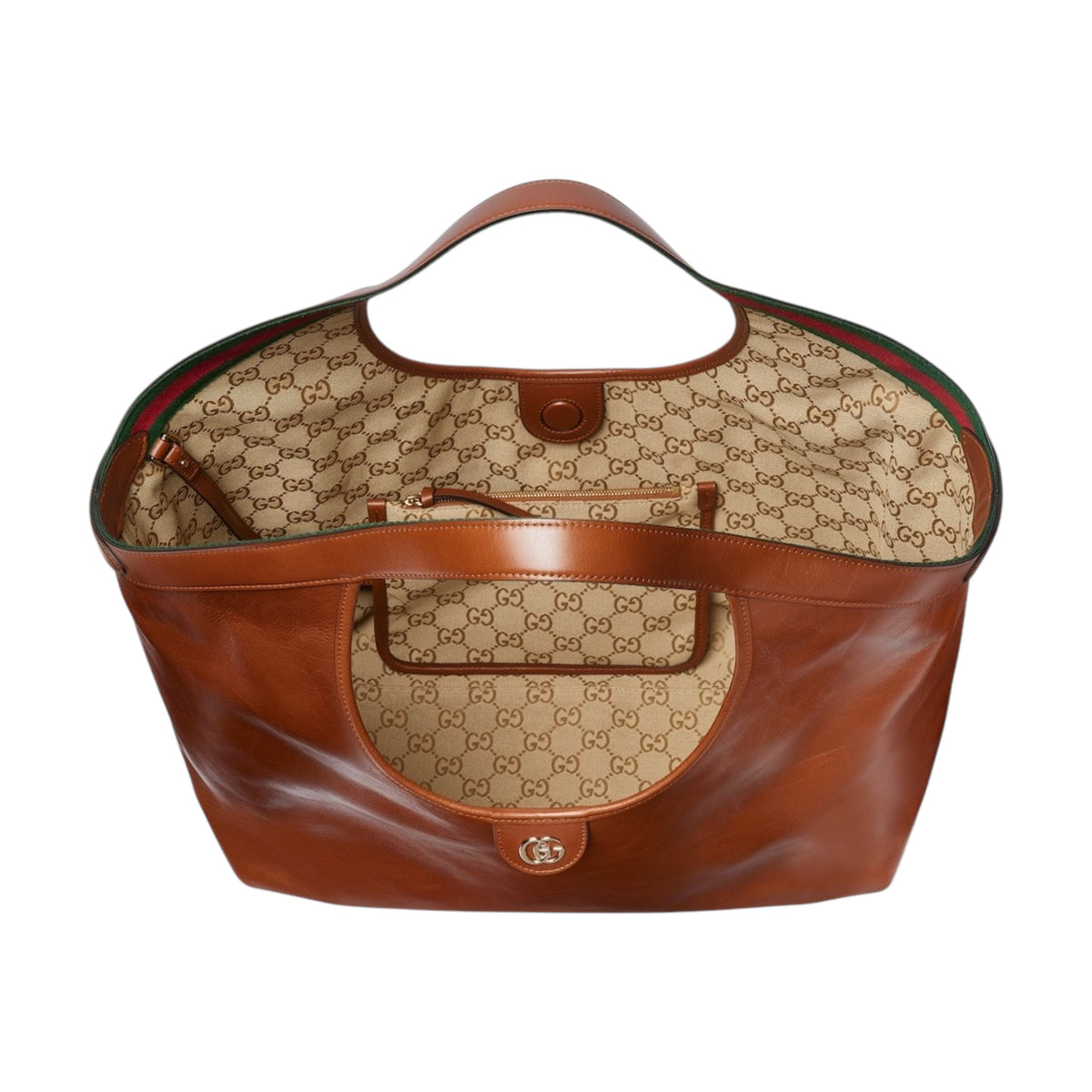 G.u.c.c.i Giglio tote bag leather Black & Brown