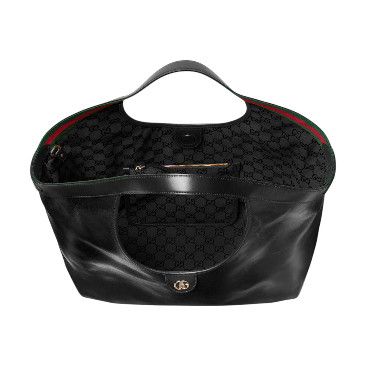 G.u.c.c.i Giglio tote bag leather Black & Brown