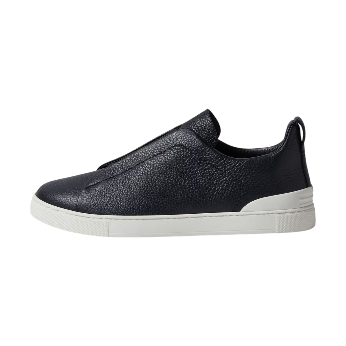 Navy Blue Leather Triple Stitch™ Sneakers