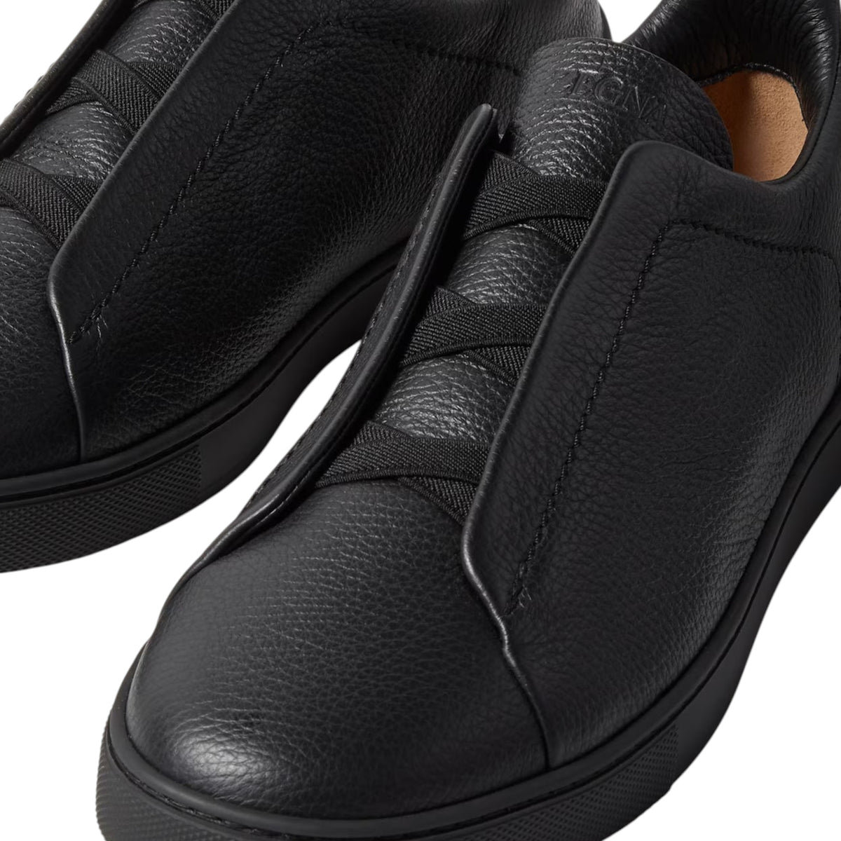 Black Leather Triple Stitch™ Sneakers