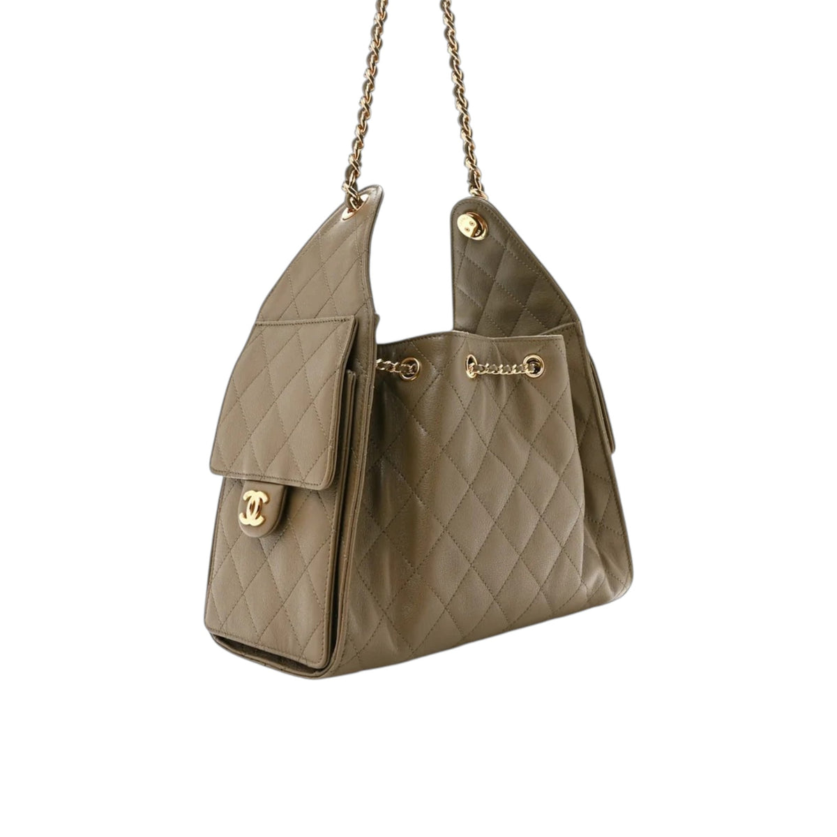 C.H.A.N.E.L 25  Handbag Dark Khaki