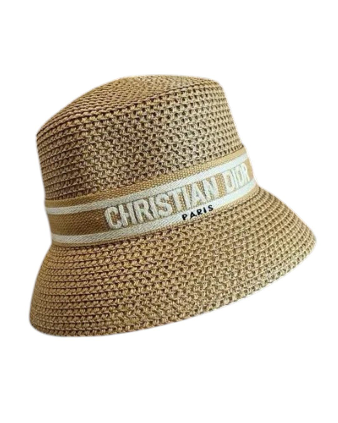 C.h.r.i.s.t.i.a.n  D.i.o.r  Signature Woven Bucket Hat - Triple Color Edition (White, Black, Beige)