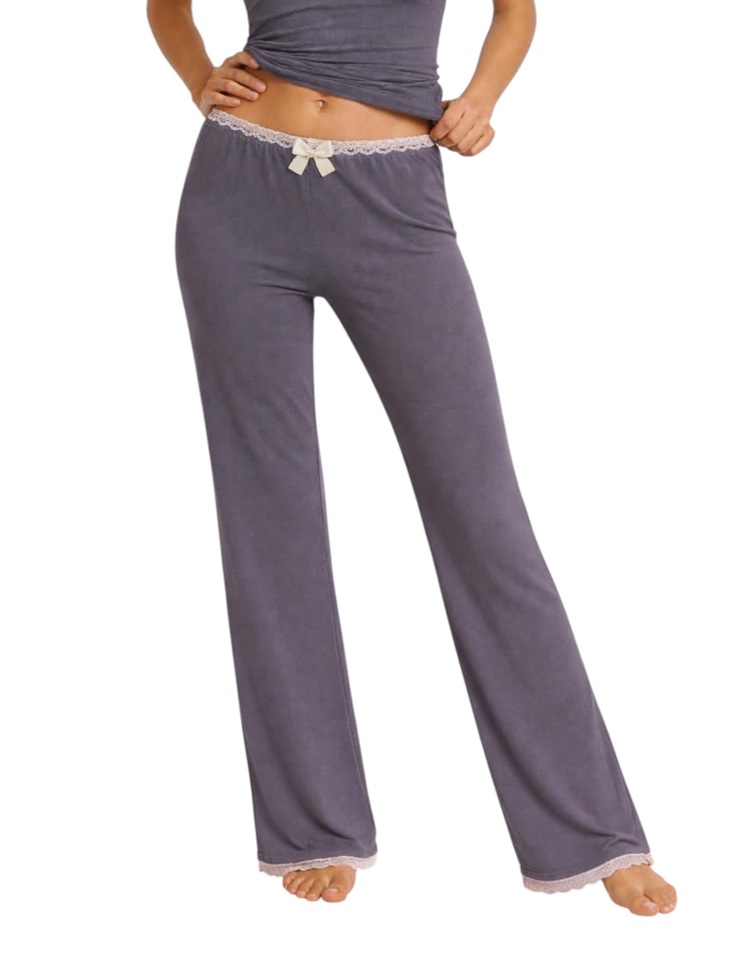 Triumph - Original – Soft Lace Lounge Pants – Women’s Pajama Bottoms with Elastic Waist (2 Colors)
