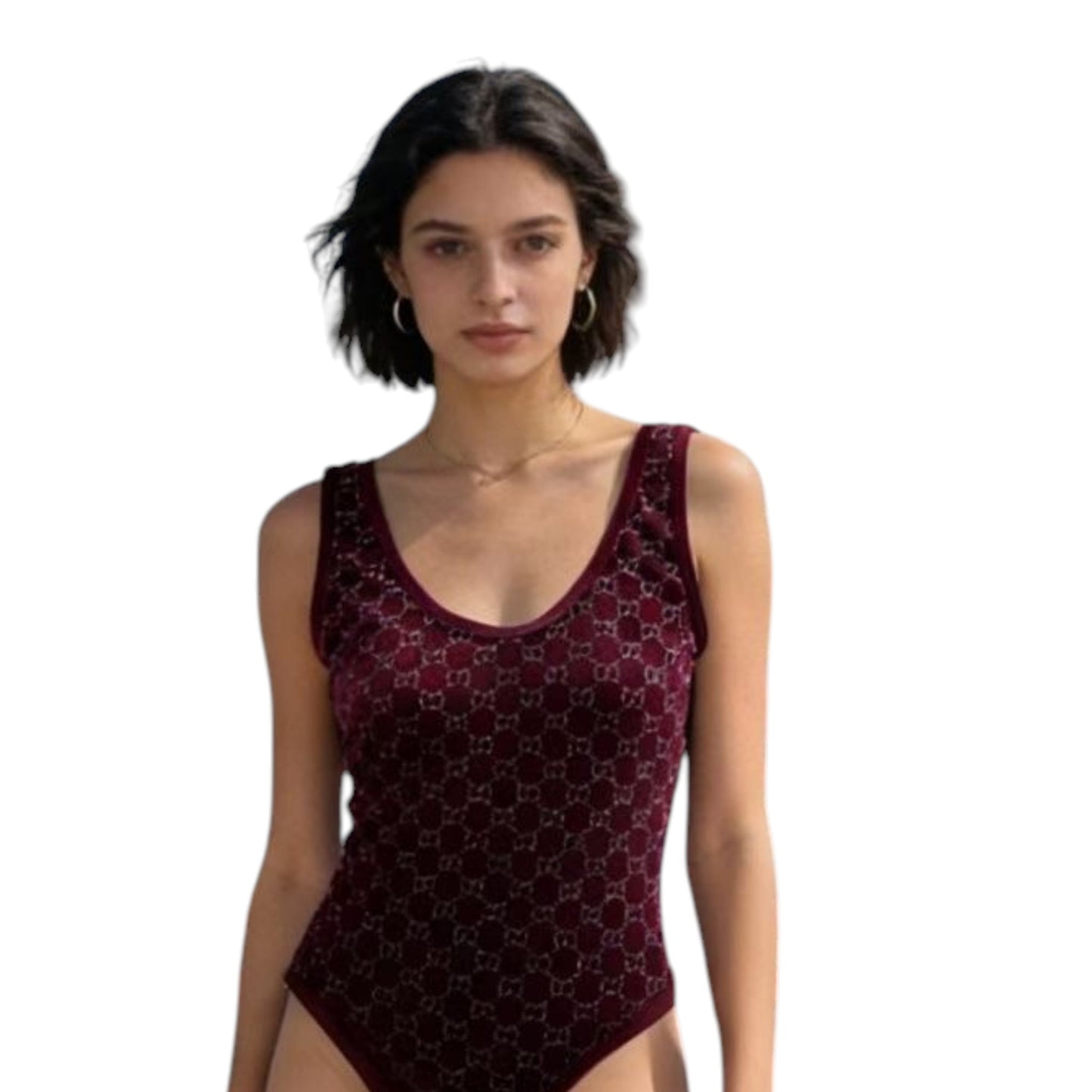 G.U.C.C.I | GG Velvet One-Piece Swimsuit