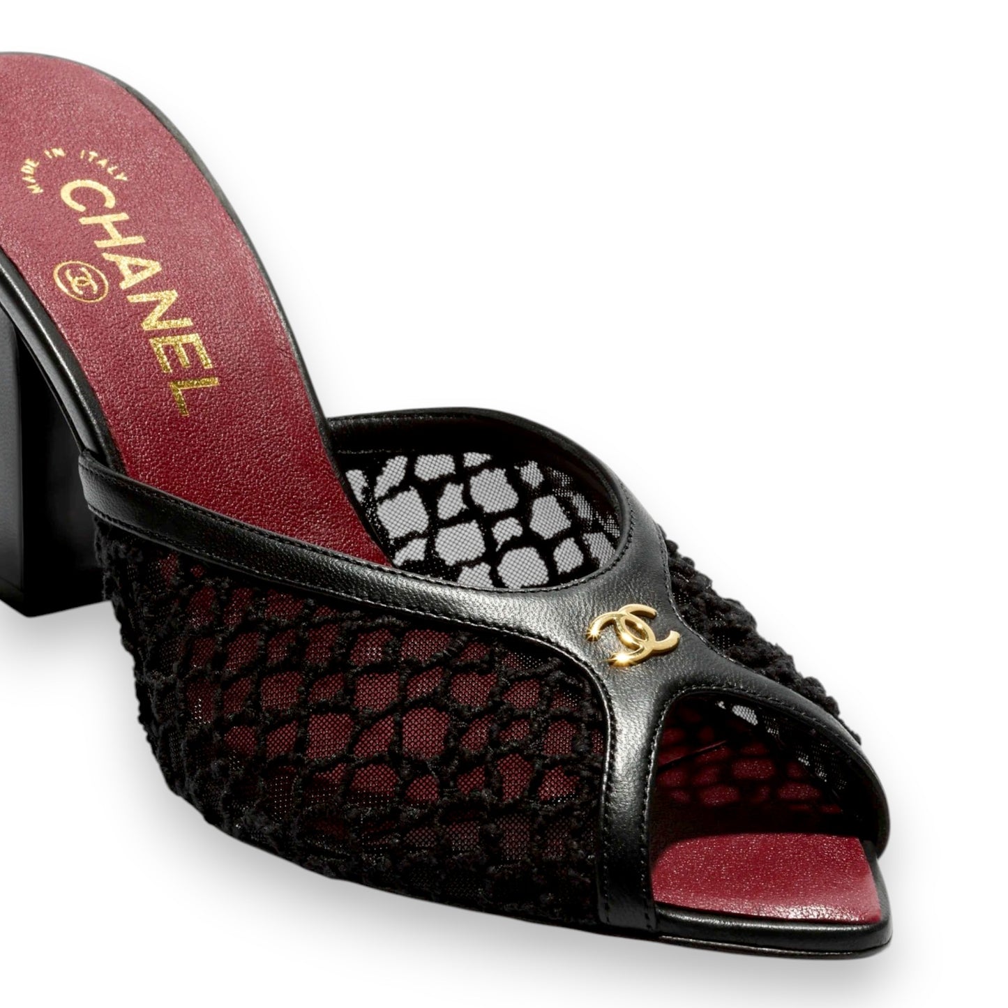 The C.H.A.N.E.L | Mules   Mixed Fibers, Cotton & Lambskin