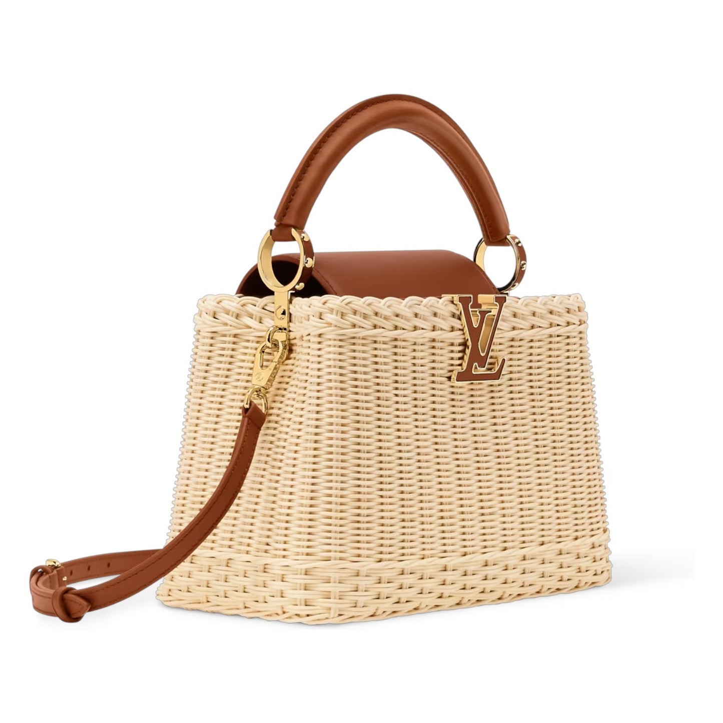 L.o.u.i.s V.u.i.t.t.o.n | Capucines BB Rattan Top Handle Bag – Tan