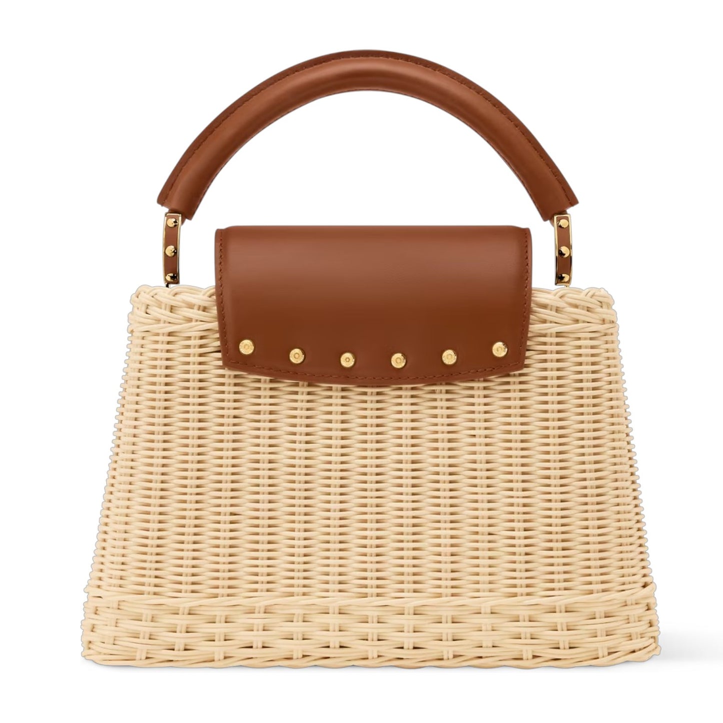 L.o.u.i.s V.u.i.t.t.o.n | Capucines BB Rattan Top Handle Bag – Tan