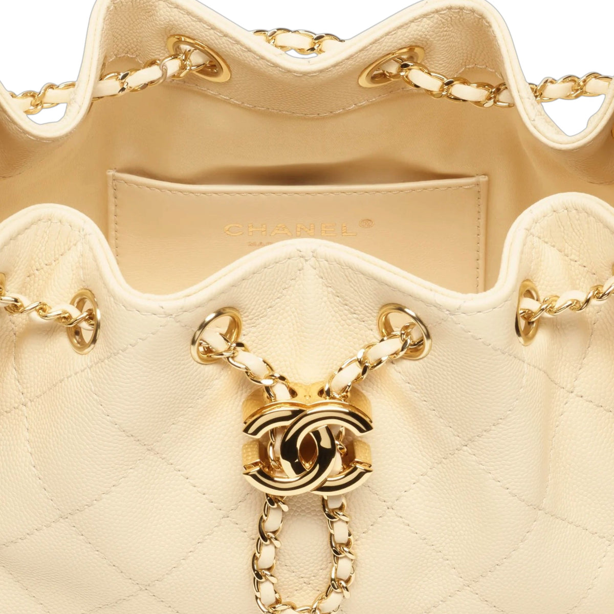C.H.A.N.E.L 25  Handbag Ecru