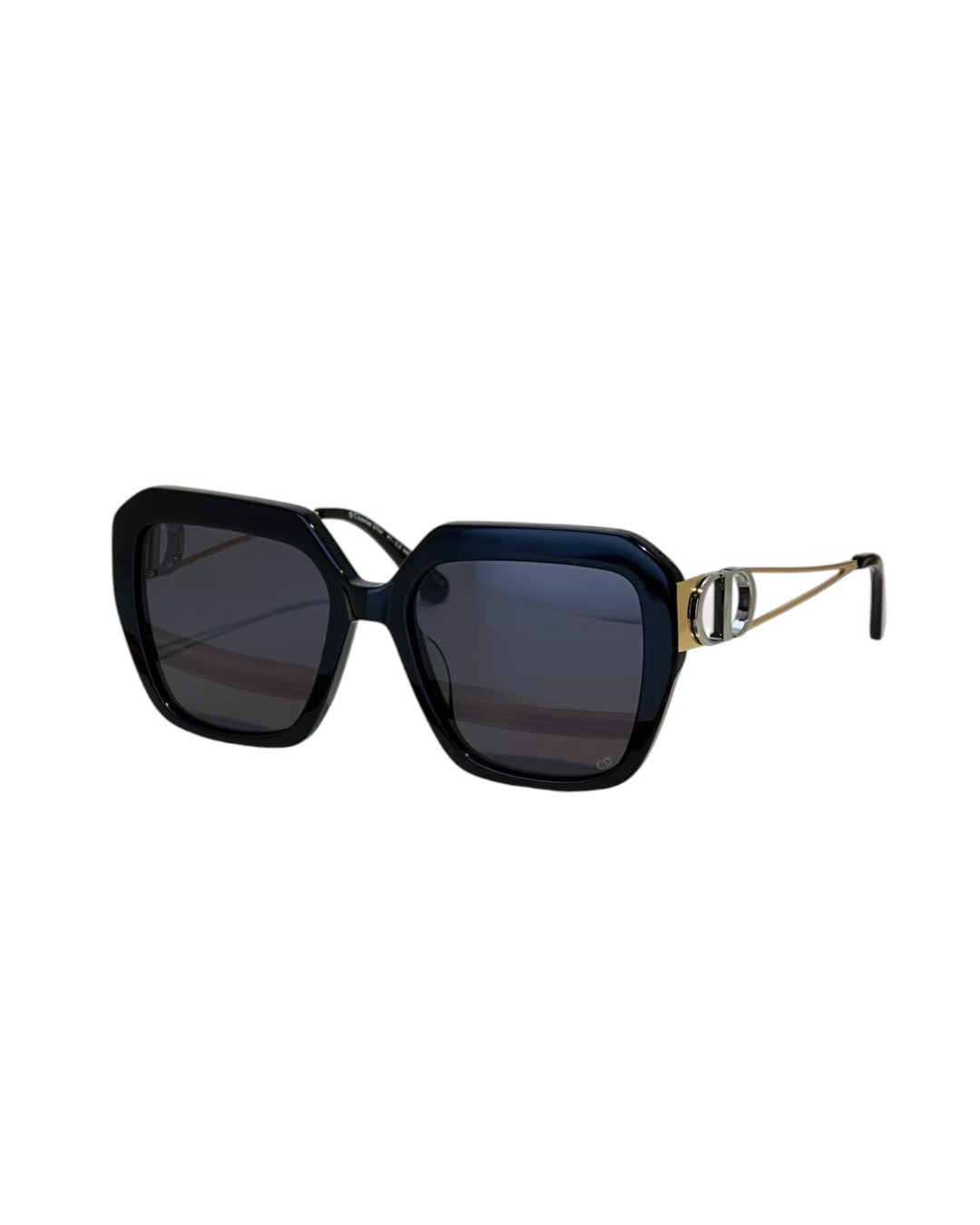 D I O R  30 Montaigne Square Sunglasses - Black Acetate with Gray Lenses