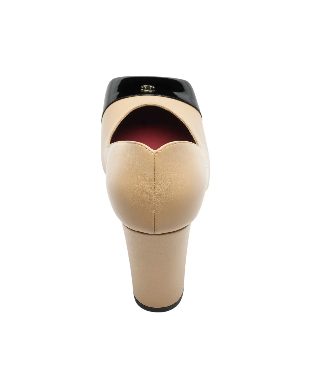 C.H.A.N.E.L  Lambskin & Patent Calfskin Beige & Black