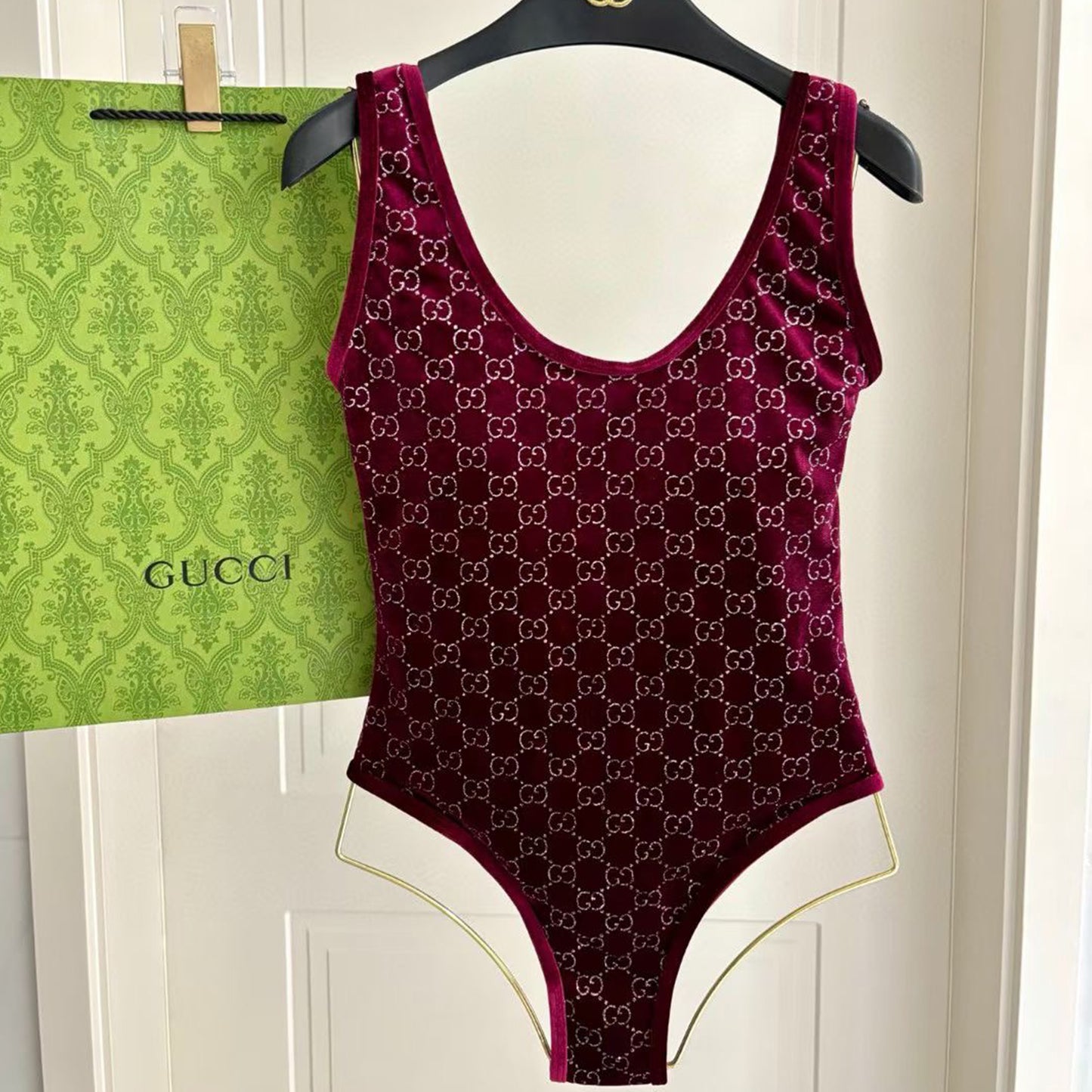 G.U.C.C.I | GG Velvet One-Piece Swimsuit