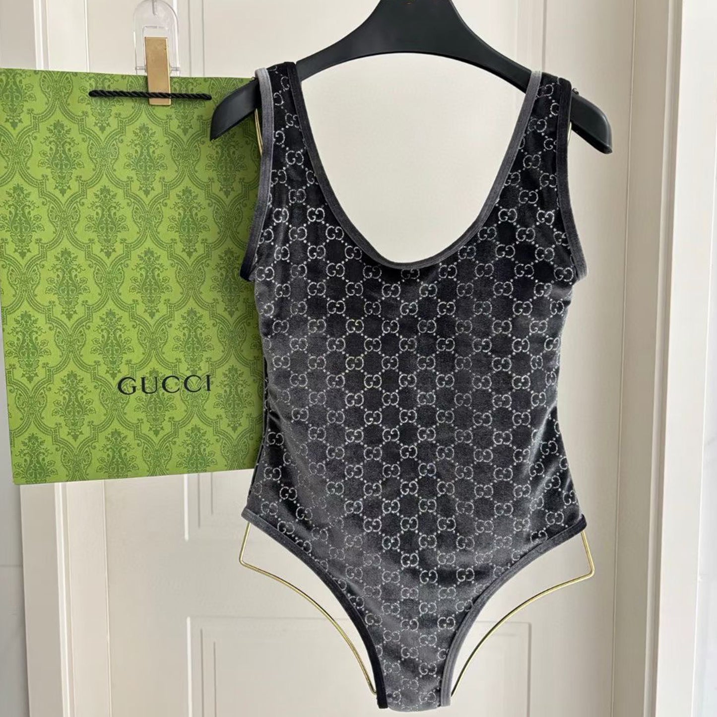 G.U.C.C.I | GG Velvet One-Piece Swimsuit