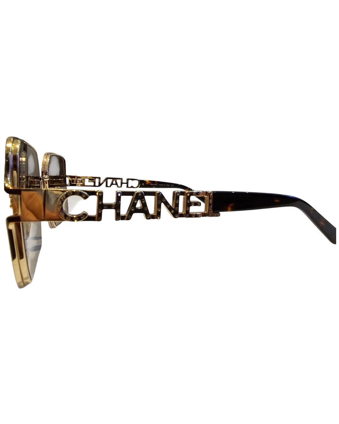 C H A N E L Square Sunglasses – Gold & Tortoise with Brown Gradient Lenses