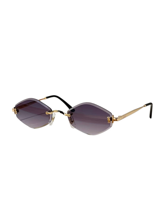 C A R T I E R Rimless Gradient Sunglasses – Dark Grey Lens