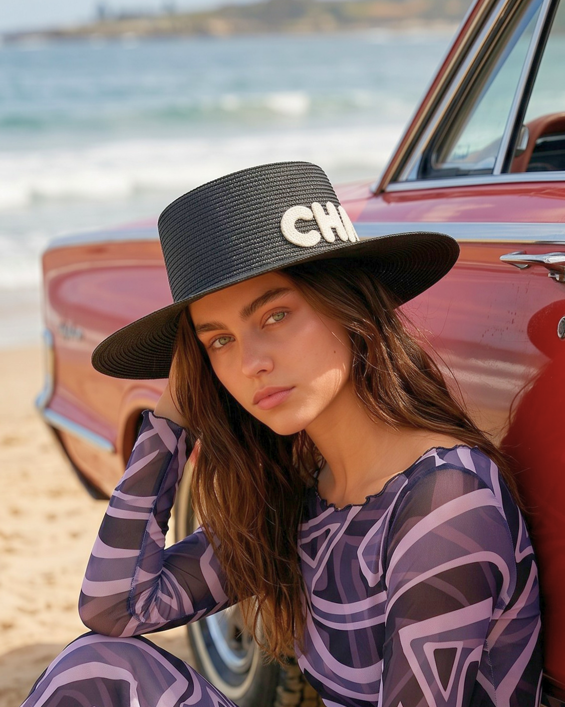 C.h.a.n.e.l Signature Straw Boater Hat – Summer Collection